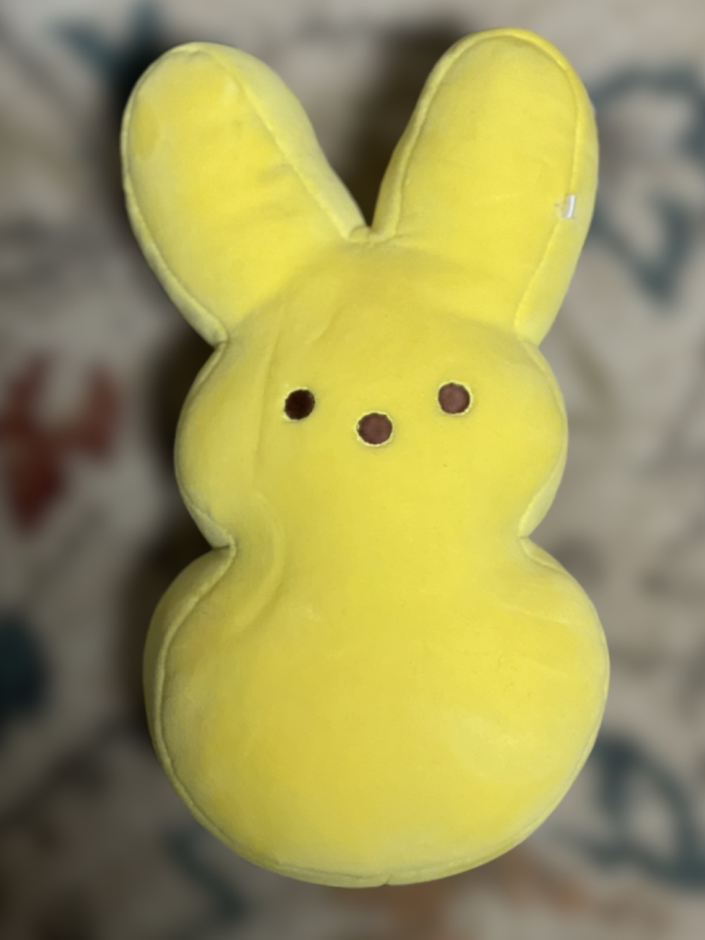 Bright Yellow Peep Marshmallow Plushie Toy Bunny